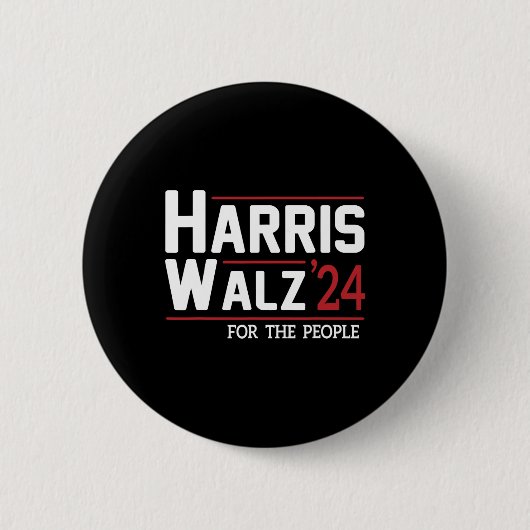 Walz 2024米国大統領Kamala Harris Waltz 缶バッジ (正面)