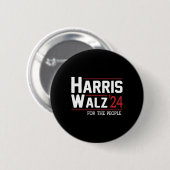 Walz 2024米国大統領Kamala Harris Waltz 缶バッジ (正面&裏面)