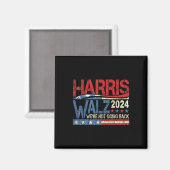 Walz 2024選挙キャンペーン戻らない マグネット (正面/裏面)