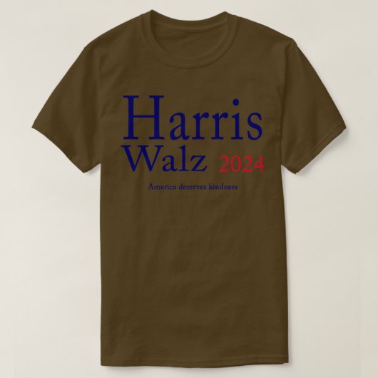 Walz 2024 America Results Kinderness T-shirt Tシャツ (デザイン正面)