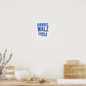 Walz 2024 Kamala Harris For President Tim Walz ポスター (キッチン)