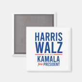 Walz 2024 Kamala Harris For President Tim Walz マグネット (正面/裏面)