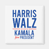 Walz 2024 Kamala Harris For President Tim Walz マグネット (正面)