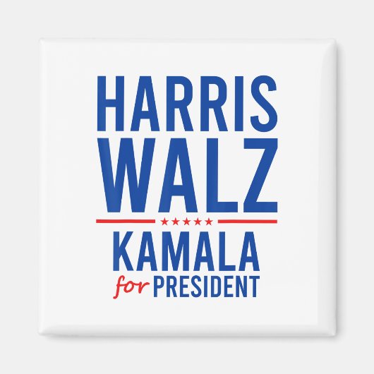 Walz 2024 Kamala Harris For President Tim Walz マグネット (正面)