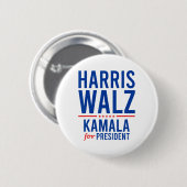 Walz 2024 Kamala Harris For President Tim Walz 缶バッジ (正面&裏面)
