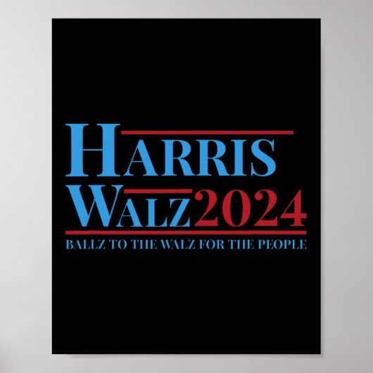 Walz 2024 Kamala Harris Tim Walz Campaign おもしろい Te ポスター (正面)