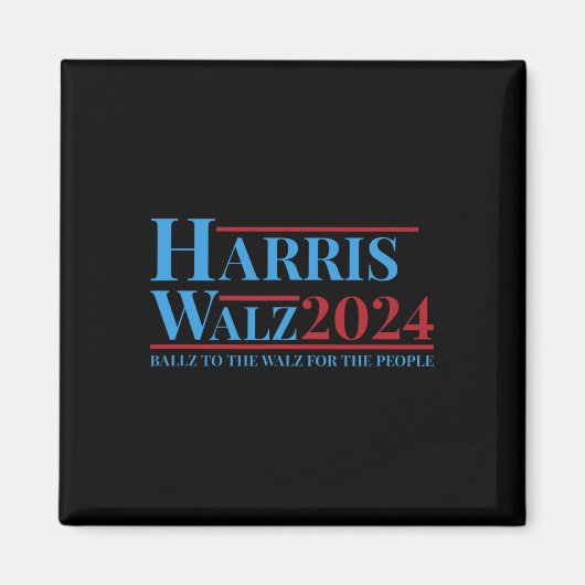 Walz 2024 Kamala Harris Tim Walz Campaign おもしろい Te マグネット (正面)