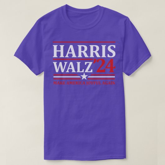 Walz Joyful Again 2024キャンペーンおみやげTシャツ Tシャツ (デザイン正面)