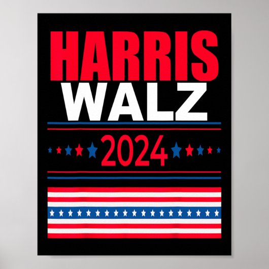WAlzheimer 2024カマラとティム大統領キャンペーン ポスター (正面)