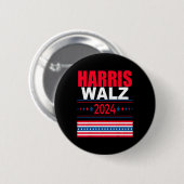 WAlzheimer 2024カマラとティム大統領キャンペーン 缶バッジ (正面&裏面)