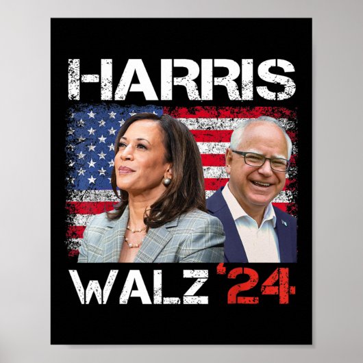 WAlzheimer 2024年大統領選挙Kamala Harris T ポスター (正面)