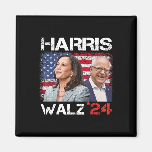 WAlzheimer 2024年大統領選挙Kamala Harris T マグネット (正面)