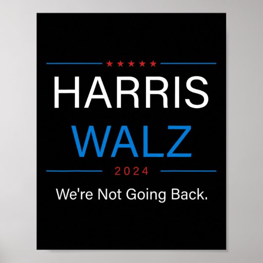 WAlzheimer 2024選挙Kamala Harris Tim W Waltz ポスター (正面)