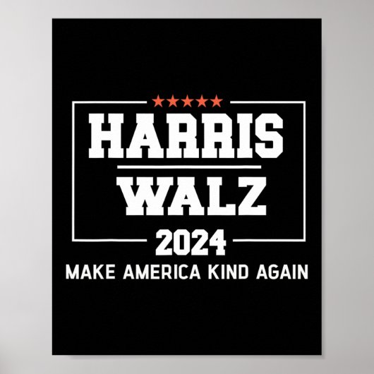 WAlzheimer 2024 Make America Kind Again Harris Wal ポスター (正面)