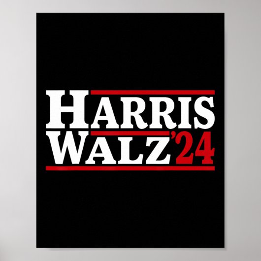 WAlzheimer 24選挙Kamala Harris Tim Waltz 24 ポスター (正面)