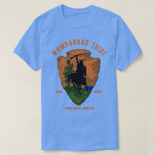 Wampanoag Tribe Native American Honor Respect Vint Tシャツ (デザイン正面)