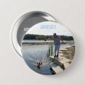 WAMPUM湖で冷却します、IL 缶バッジ (正面&裏面)