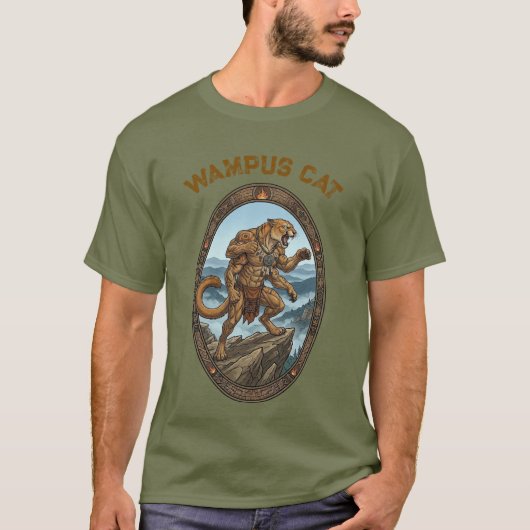 Wampus Cat Mythic Guardian - Appalachian Art Tシャツ (正面)