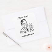 WANマンアットザサービスレトロ技術 スクエアシール (封筒)