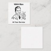 WANマンアットザサービスレトロ技術 スクエア名刺 (正面/裏面)