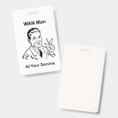 WANマンアットザサービスレトロ技術 バッジ (正面＆裏面)