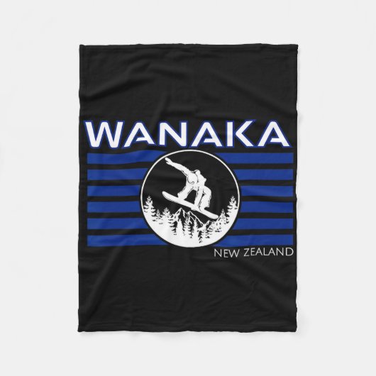 Wanaka New Zealand Snowboarding New Zealander Snow フリースブランケット (正面)
