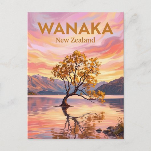 Wanaka Tree New Zealand ポストカード (正面)