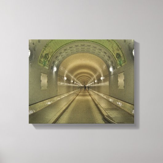 Wandbild Hamburg alter Elbtunnel キャンバスプリント (正面)