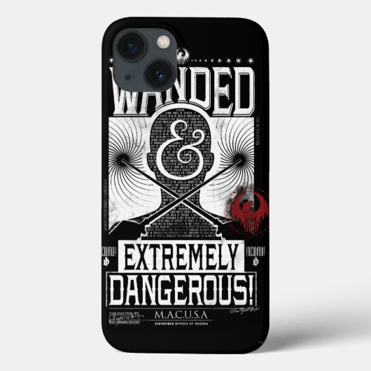 Wanded & Extremely Dangerous Wanted Poster - White Case-Mate iPhoneケース (裏面)