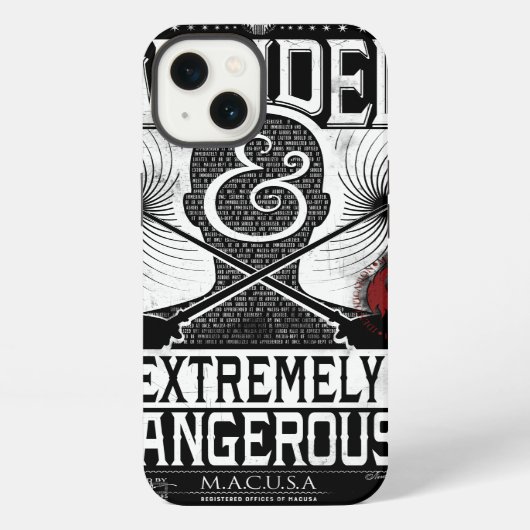 Wanded & Extremely Dangerous Wanted Poster - White iPhoneケース (裏面)