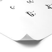 Wandellaスクリプトフォントグリフ連絡シート ポスター (角)