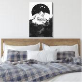 Wanderがイラストレーションの引用文であるとは限失ったらない キャンバスプリント (インサイチュ (寝室))