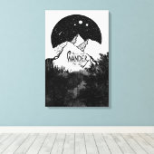 Wanderがイラストレーションの引用文であるとは限失ったらない キャンバスプリント (インサイチュ (ウッドフロア))