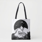 Wanderがイラストレーションの引用文であるとは限失ったらない トートバッグ (正面)