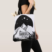 Wanderがイラストレーションの引用文であるとは限失ったらない トートバッグ (クローズアップ)