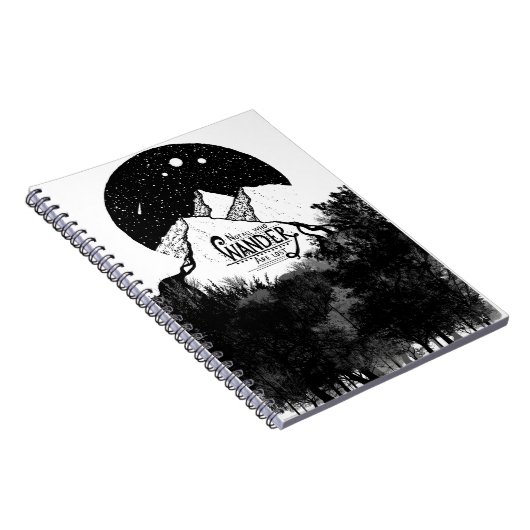 Wanderがイラストレーションの引用文であるとは限失ったらない ノートブック (右側)