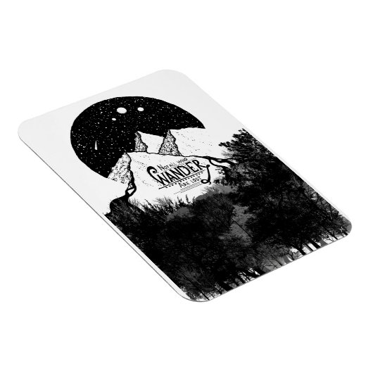 Wanderがイラストレーションの引用文であるとは限失ったらない マグネット (右側)