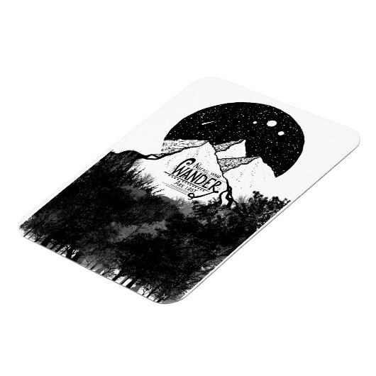 Wanderがイラストレーションの引用文であるとは限失ったらない マグネット (左側)