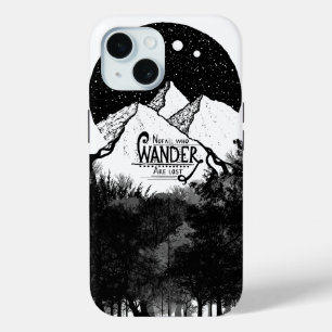 Wanderがイラストレーションの引用文であるとは限失ったらない iPhone 15ケース