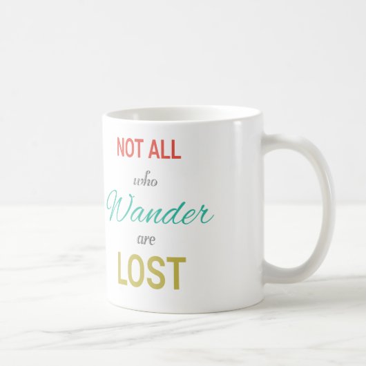wander失ったすべてがタイプをインスパイア コーヒーマグカップ (右)