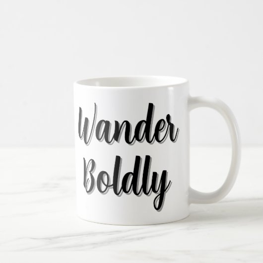 Wander Boldly コーヒーマグカップ (右)
