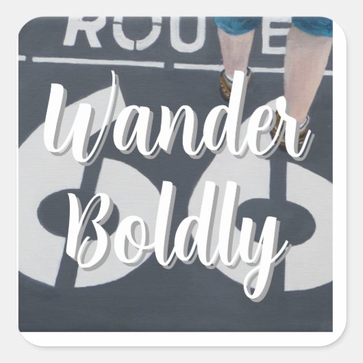 Wander Boldly スクエアシール (正面)
