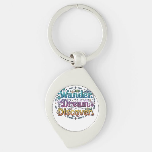 Wander. Dream. Discover. – 旅のインスピレーションA キーホルダー (正面)