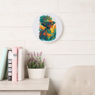 Wander far. Dream big. Live free. ラージ壁時計