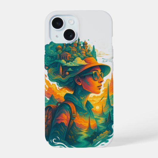 Wander far. Dream big. Live free. iPhone 15ケース (裏面)