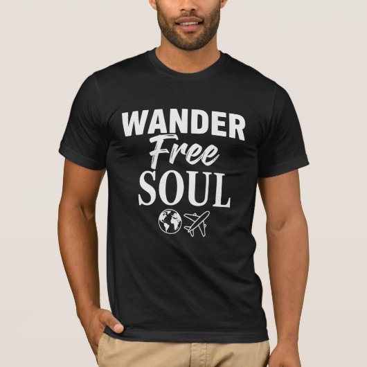 WANDER Free SOUL Boho T-Shirt - Nature Lover Gift, Tシャツ (正面)