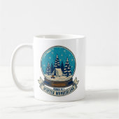 Wander in a Winter Wonderland Camping Art コーヒーマグカップ (左)