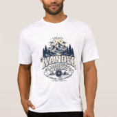 Wander More Less Routine More Adventure Mountain T Tシャツ (正面)