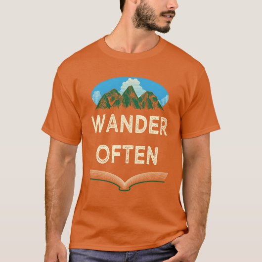Wander Often Campingrip Camperravel Hiking Wil ret Tシャツ (正面)