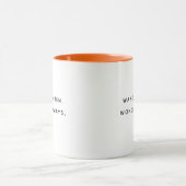 Wander Often Wonder Always おもしろいタイポグラフィー マグカップ (中央)